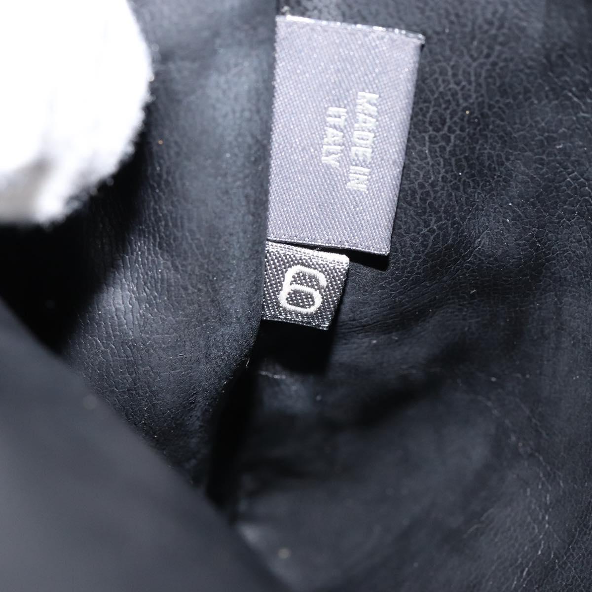 BALLY Quilted Chain Shoulder Bag Leather Black Gold Auth bs31440