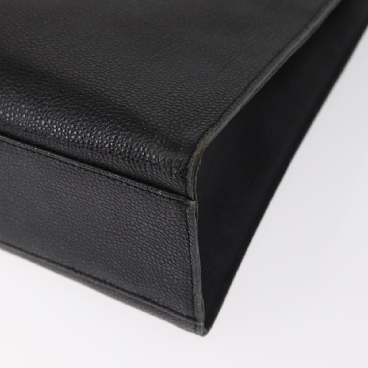 VALENTINO Shoulder Bag Leather Black Gold Auth bs31441