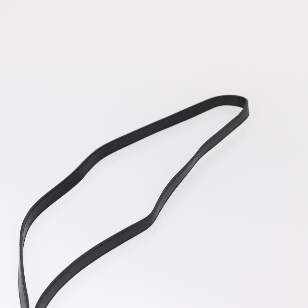 Salvatore Ferragamo Gancini Shoulder Bag Leather Black Gold Auth bs31444