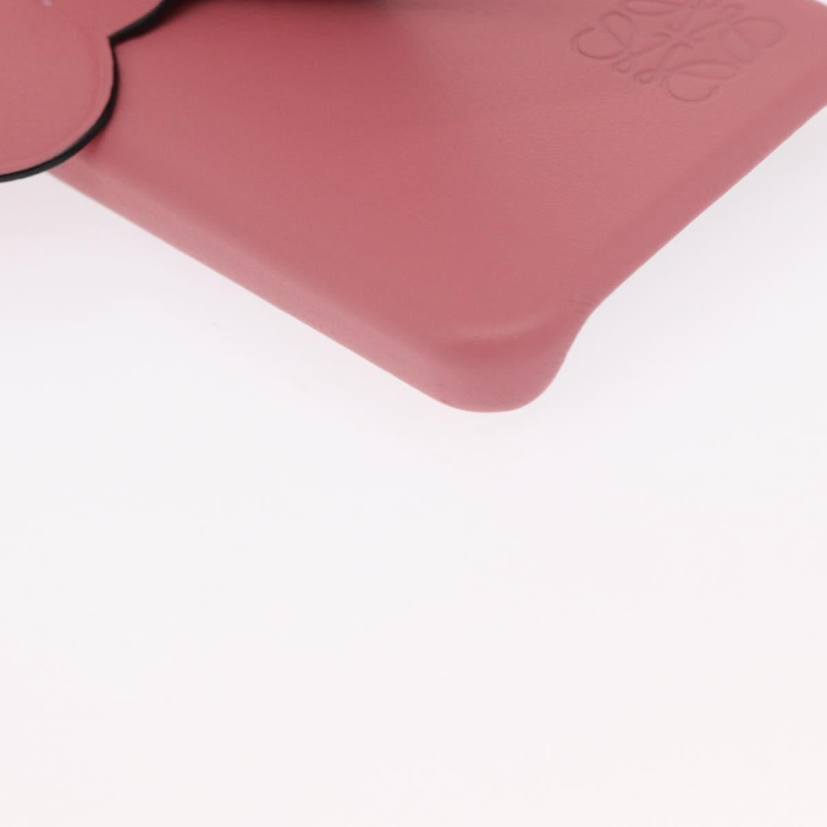 LOEWE iPhone Case Leather Pink Auth bs31447