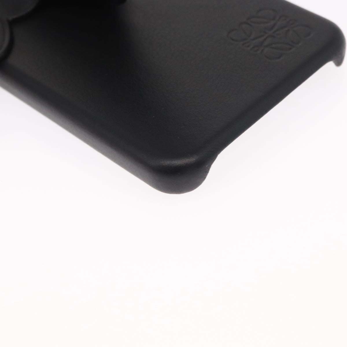 LOEWE iPhone Case Leather Black Auth bs31448