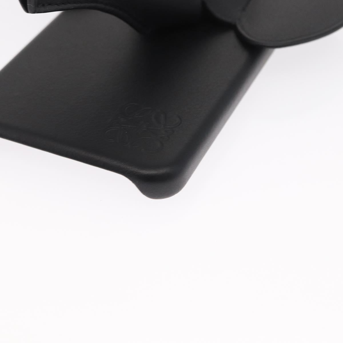 LOEWE iPhone Case Leather Black Auth bs31448