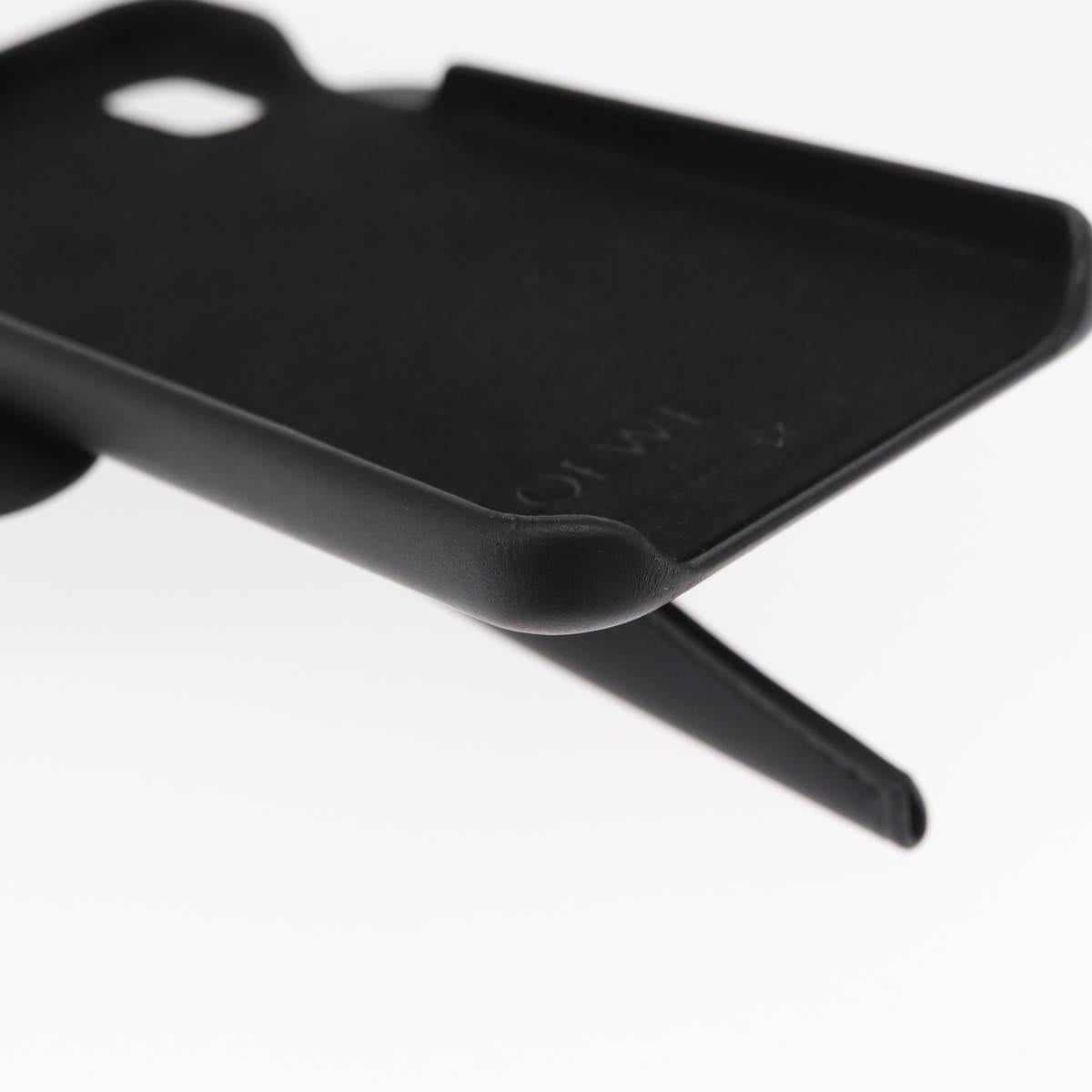 LOEWE iPhone Case Leather Black Auth bs31448