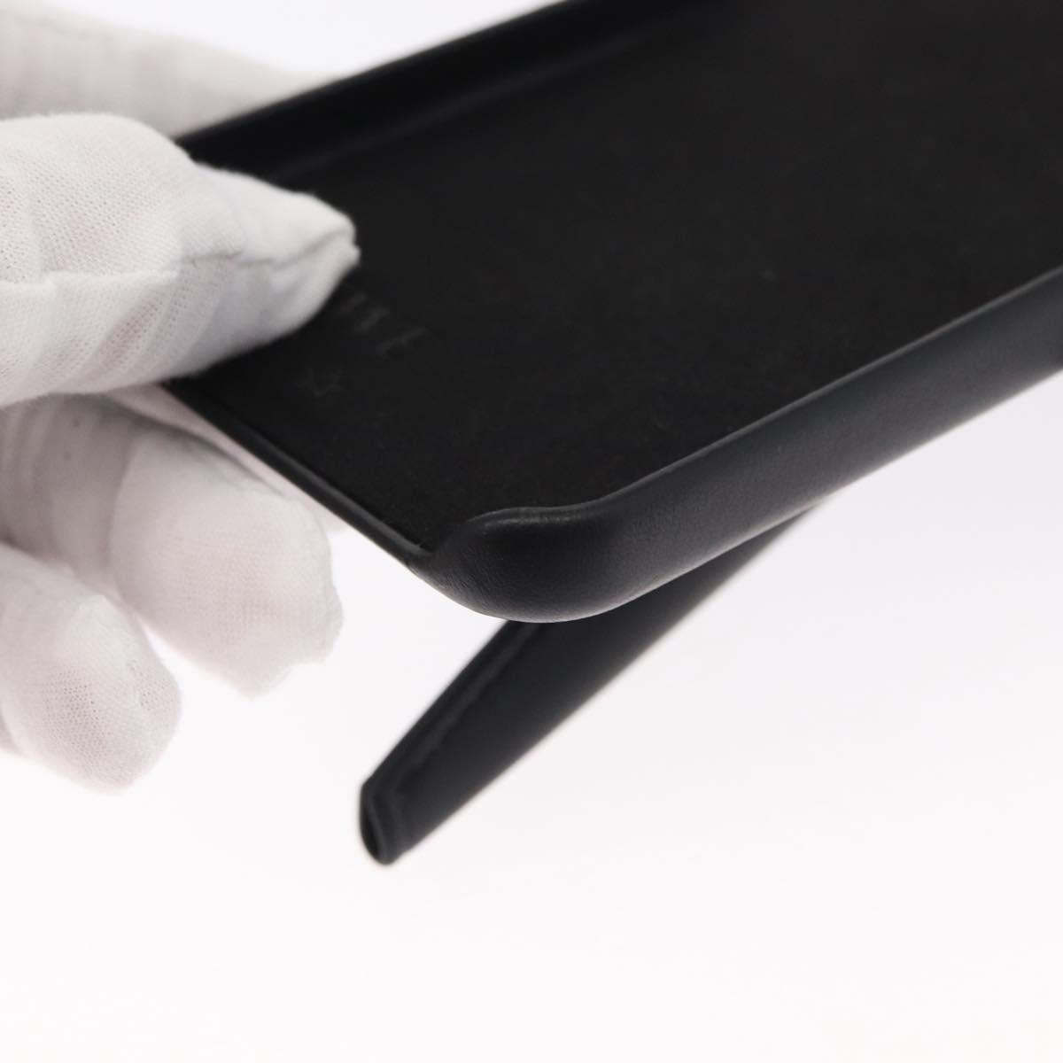 LOEWE iPhone Case Leather Black Auth bs31448