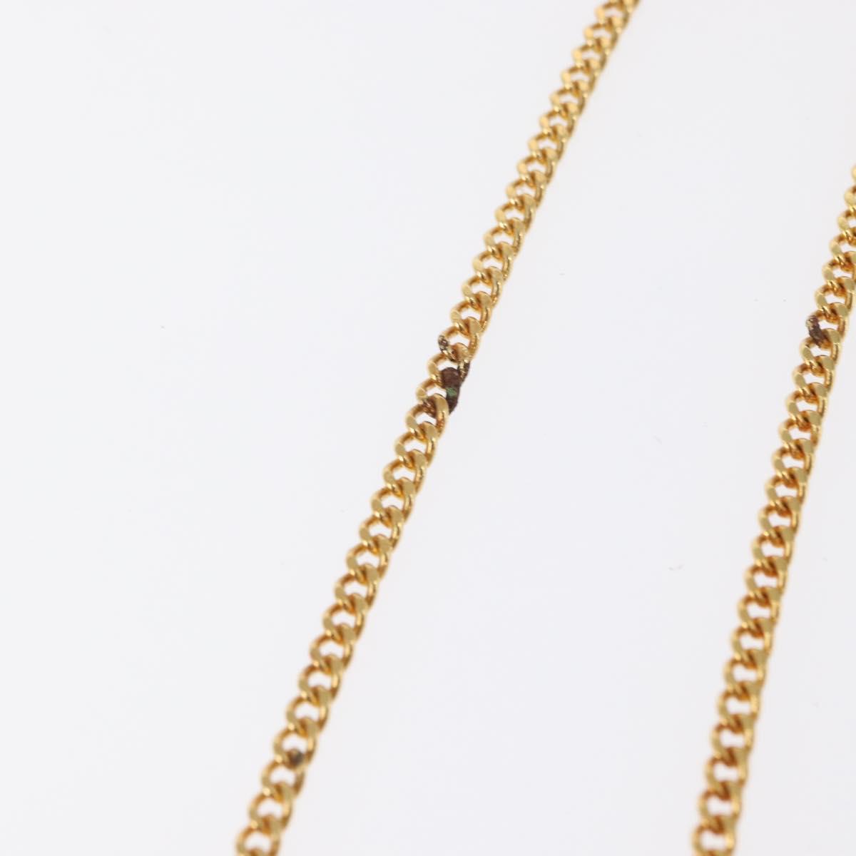 CHANEL Mini Matelasse Chain Pouch Cotton Navy Gold CC Auth bs31449