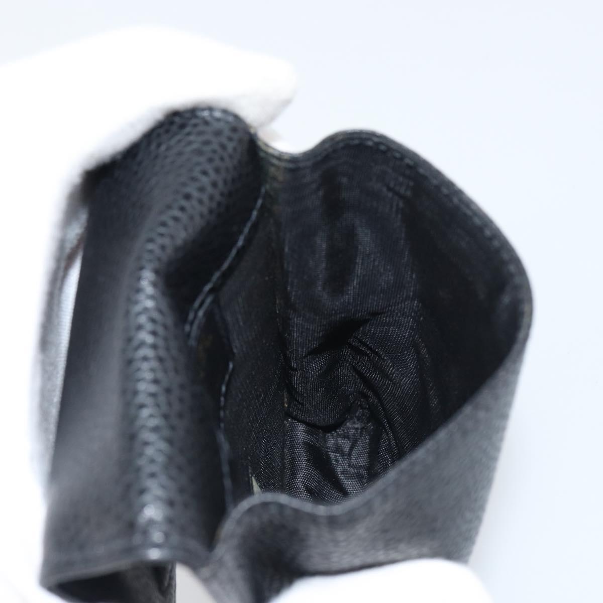 CHANEL Cigarette Case Caviar Skin Black CC Auth bs31453