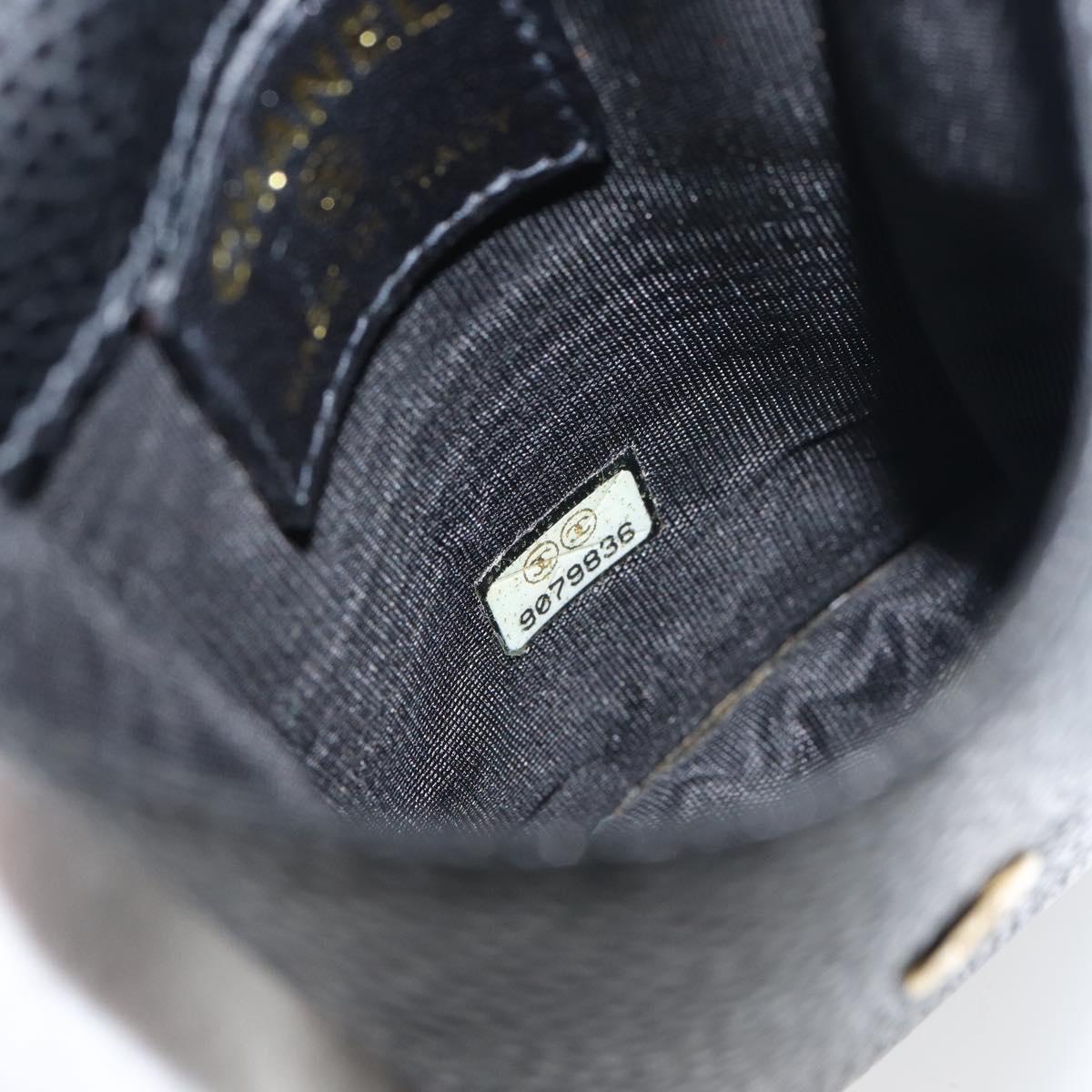 CHANEL Cigarette Case Caviar Skin Black CC Auth bs31453