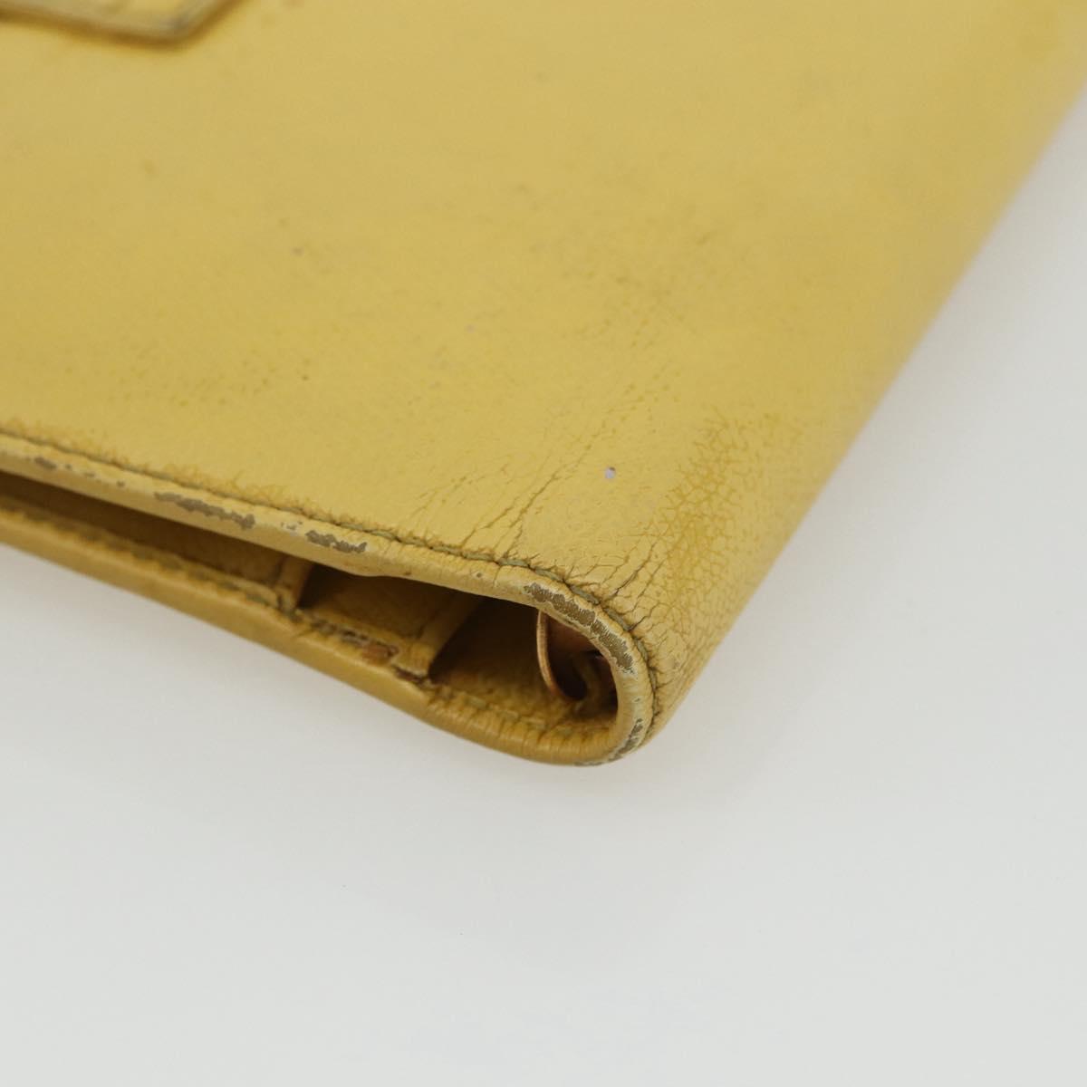 CHANEL Agenda Day Planner Cover Caviar Skin Yellow Gold CC Auth bs31454