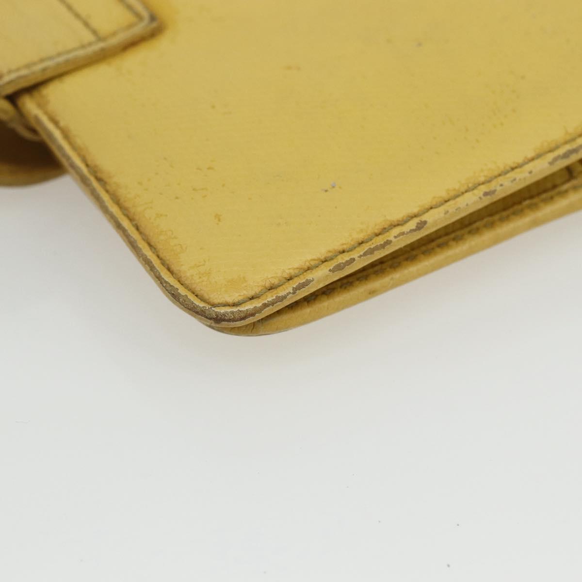 CHANEL Agenda Day Planner Cover Caviar Skin Yellow Gold CC Auth bs31454