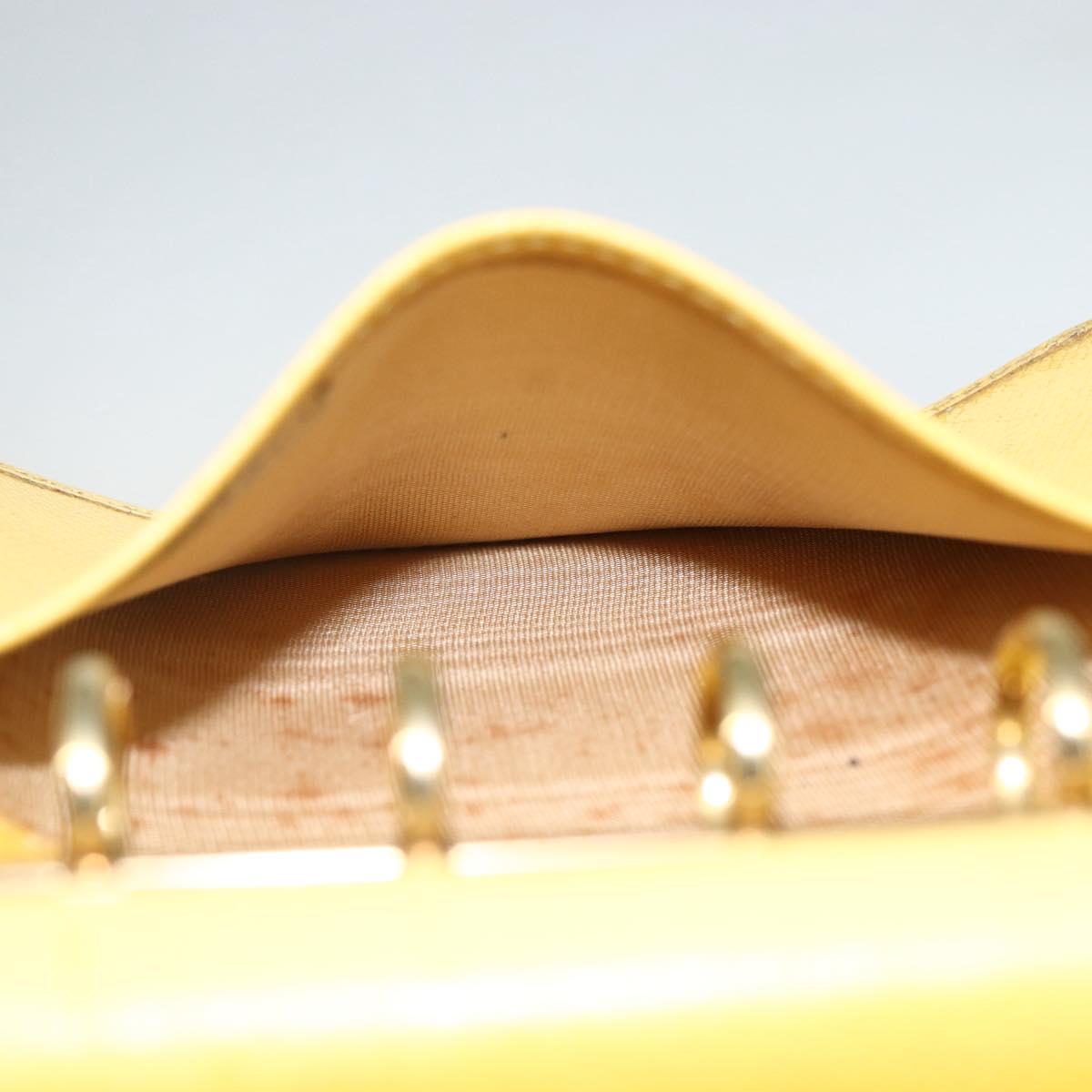 CHANEL Agenda Day Planner Cover Caviar Skin Yellow Gold CC Auth bs31454