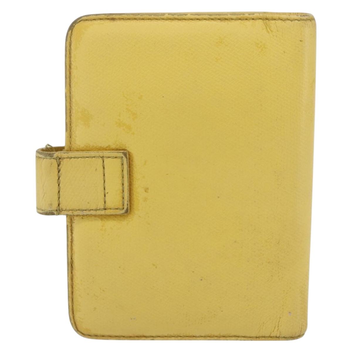 CHANEL Agenda Day Planner Cover Caviar Skin Yellow Gold CC Auth bs31454