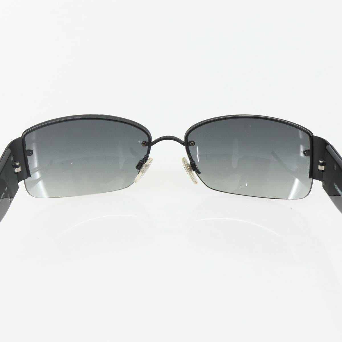 CHANEL Sunglasses plastic Black CC Auth bs31456