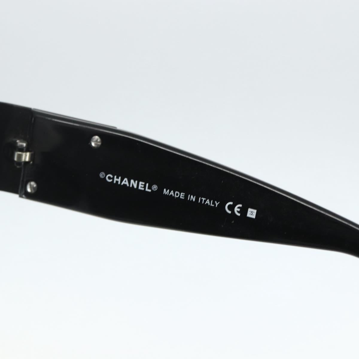 CHANEL Sunglasses plastic Black CC Auth bs31456