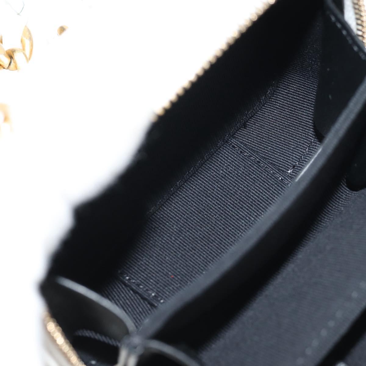 CHANEL Matelasse Chain Shoulder Bag Lamb Skin White Gold CC Auth bs31458SAV