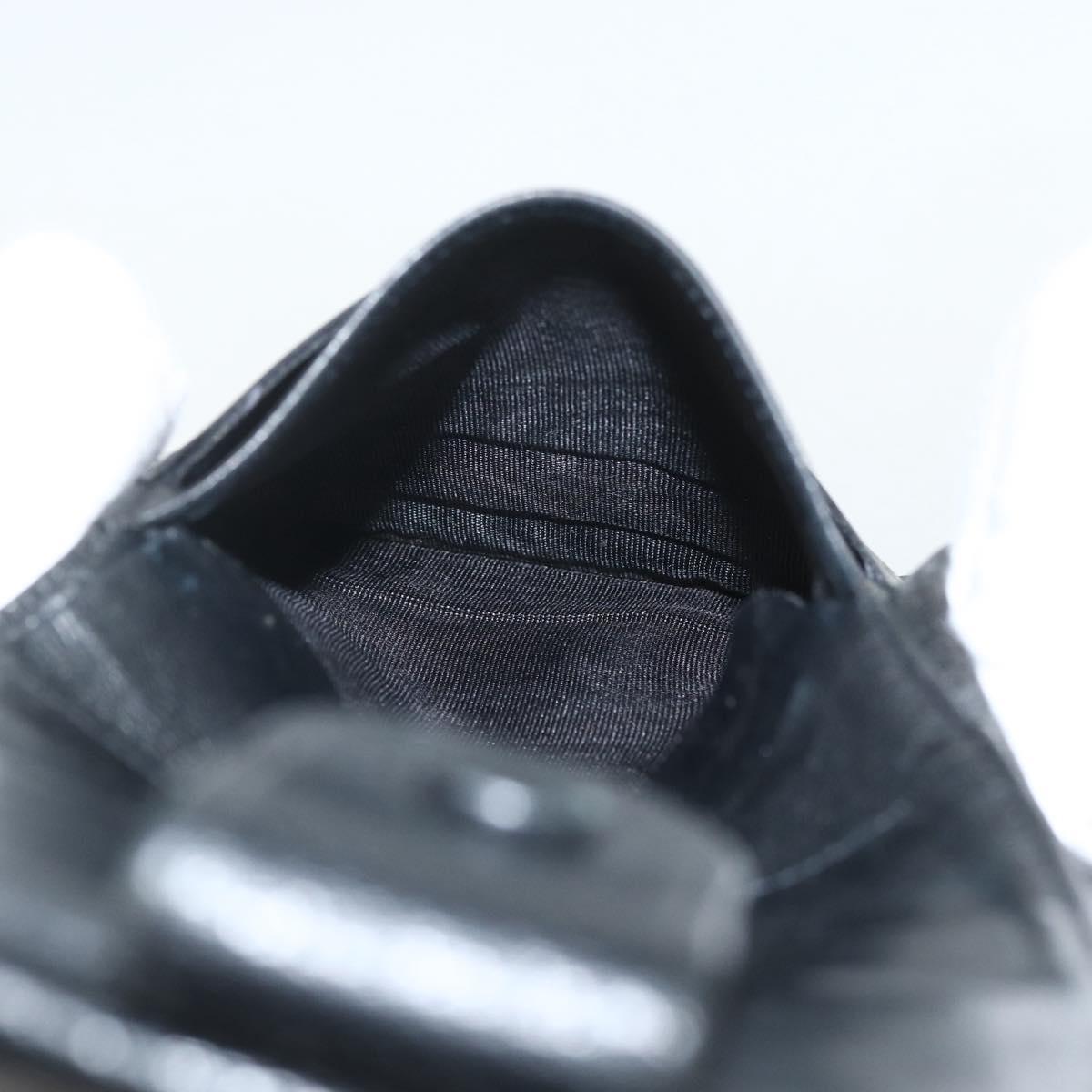 CHANEL Bifold Wallet Caviar Skin Black Gold CC Auth bs31460