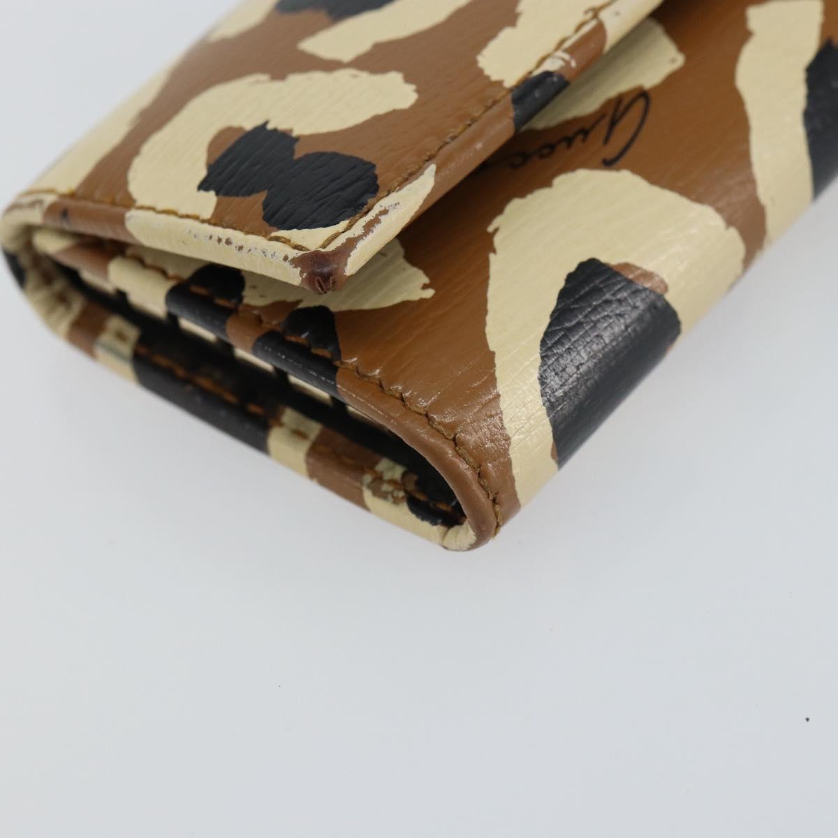 GUCCI Key Case Leather Brown Gold 354499 Auth bs31463