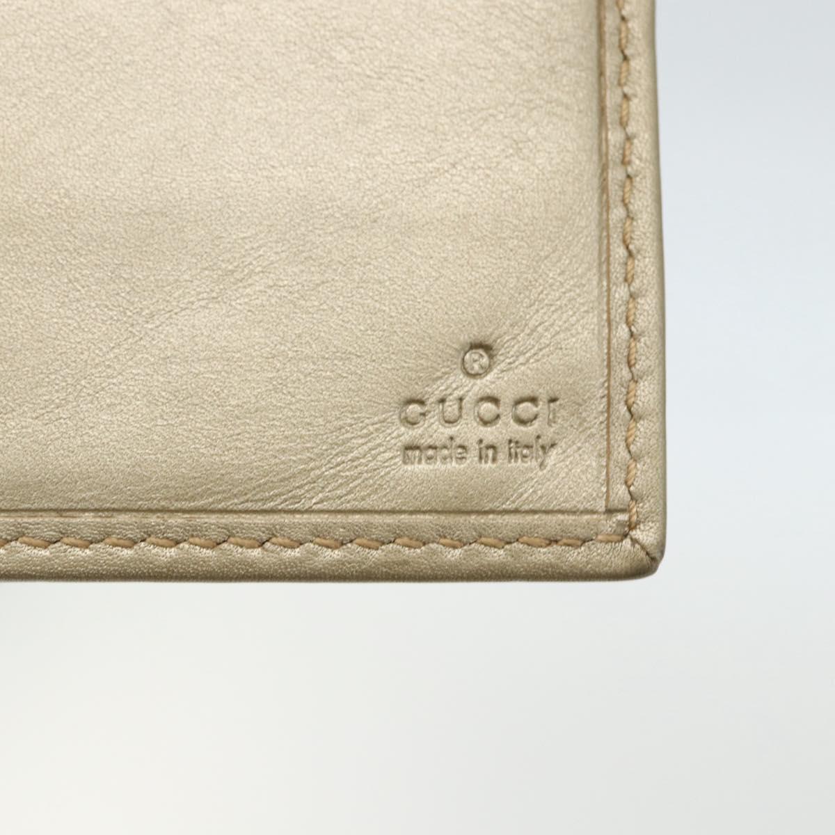 GUCCI GG implementation Long Wallet PVC Gold 224262 Auth bs31465