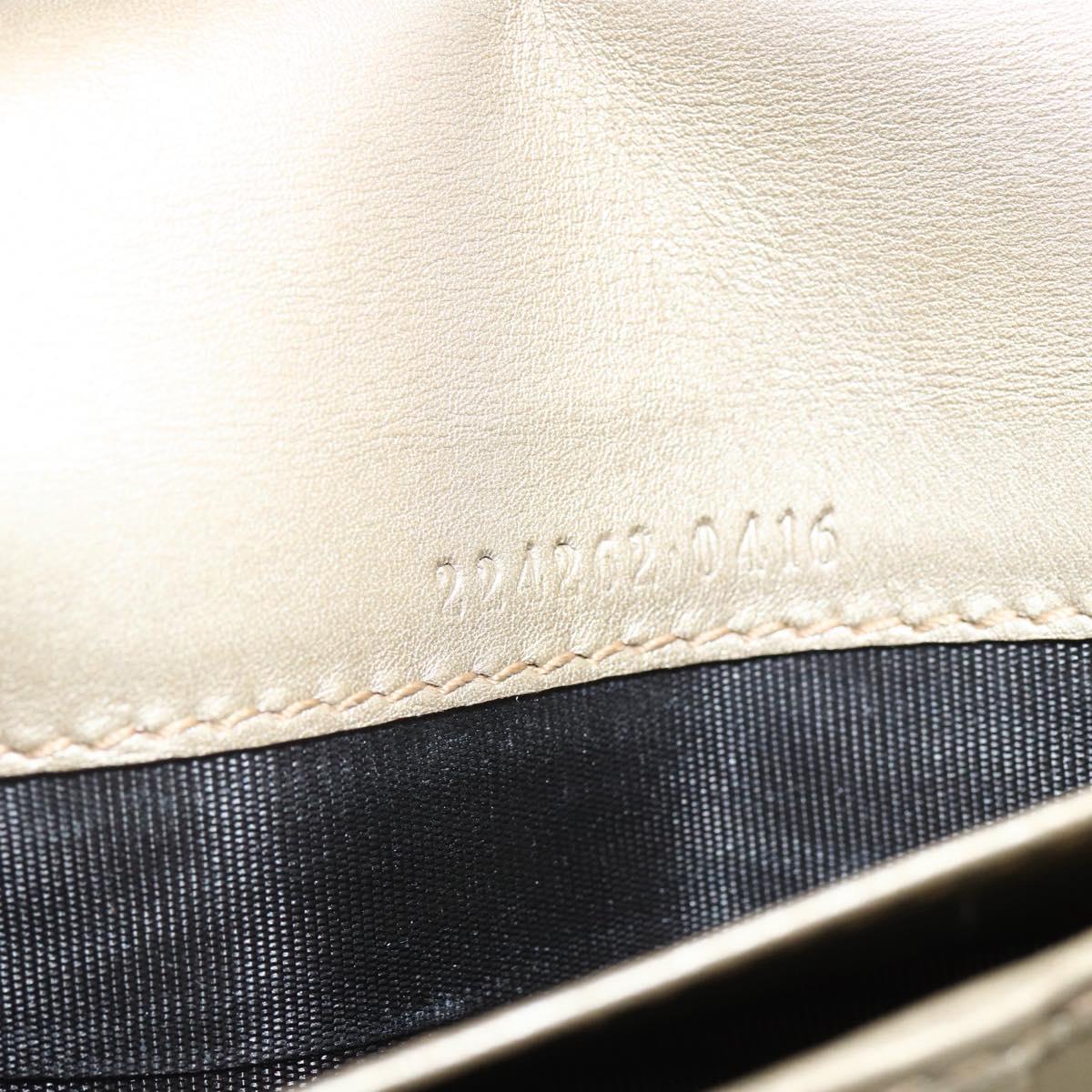 GUCCI GG implementation Long Wallet PVC Gold 224262 Auth bs31465