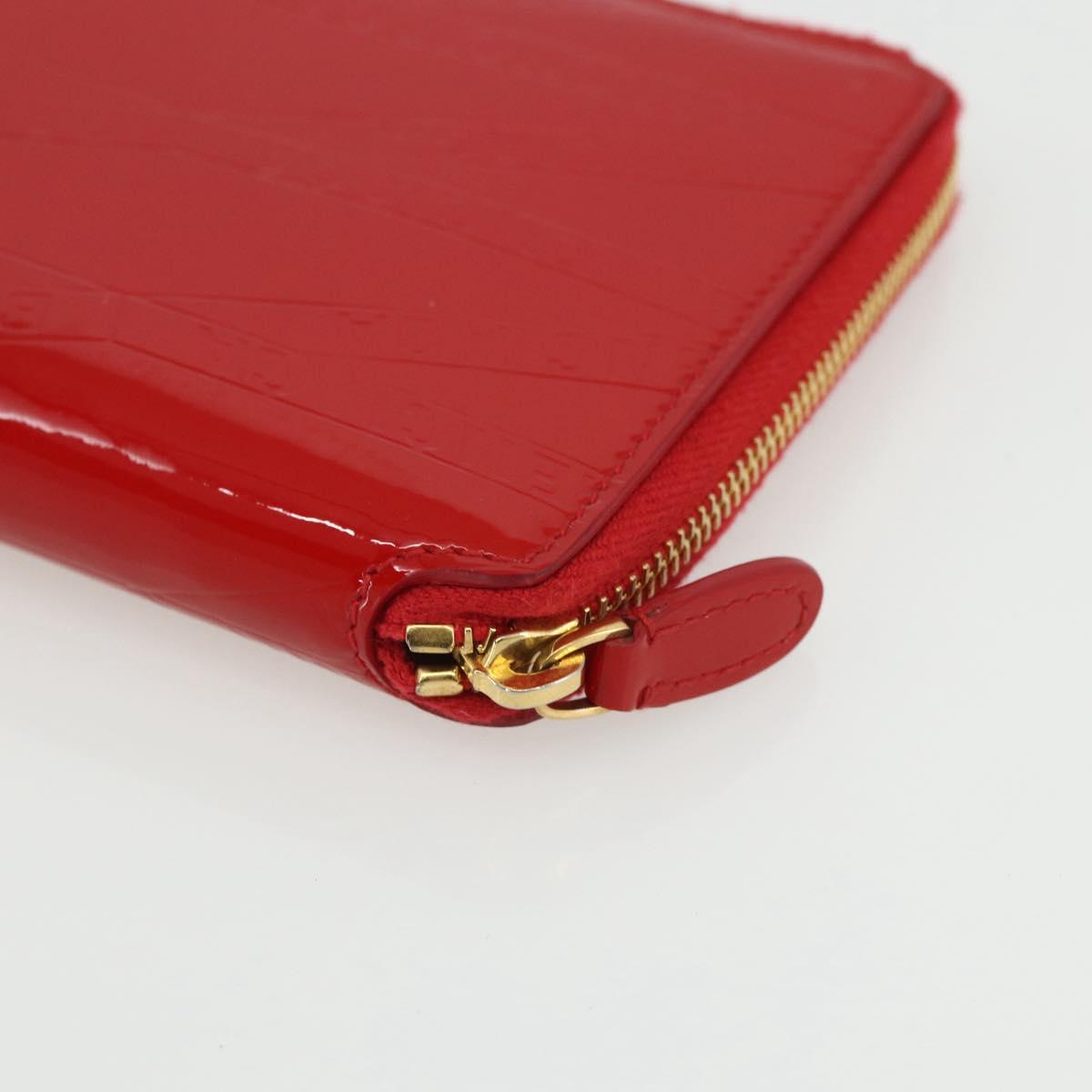 BALENCIAGA Long Wallet Enamel Red 553884 Auth bs31472