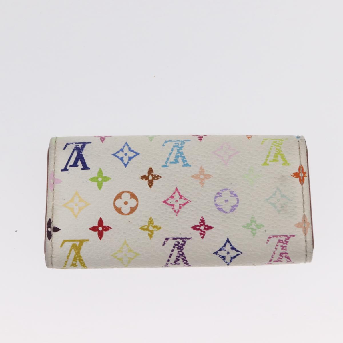 LOUIS VUITTON Monogram Multicolor Key Case 2 Set White LV Auth bs31475