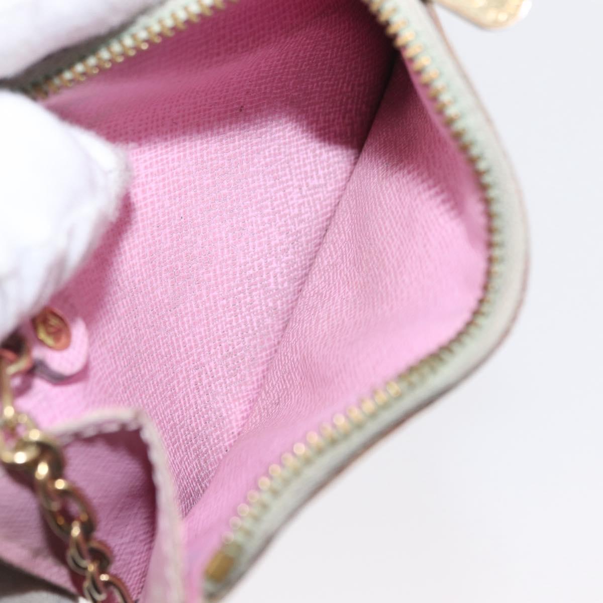 LOUIS VUITTON Monogram Multicolor Key Case 2 Set White LV Auth bs31475