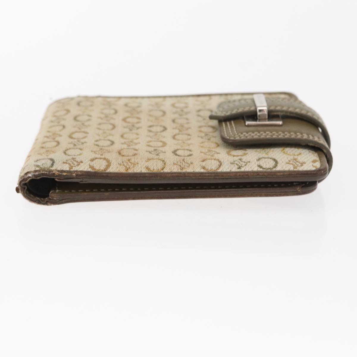 CELINE Macadam Canvas Wallet PVC Canvas 3 Set Brown Beige Auth bs31476