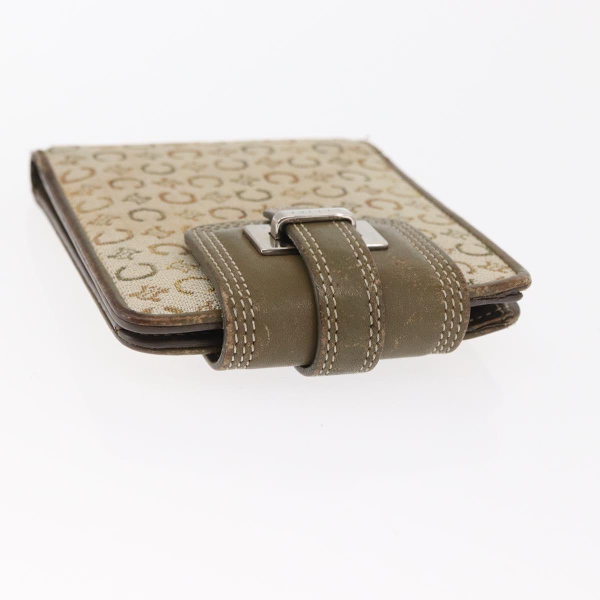 CELINE Macadam Canvas Wallet PVC Canvas 3 Set Brown Beige Auth bs31476