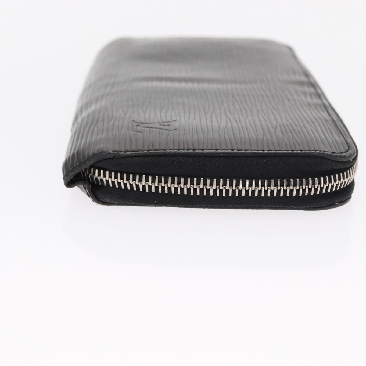 LOUIS VUITTON Epi Wallet Leather 2 Set Black LV Auth bs31483