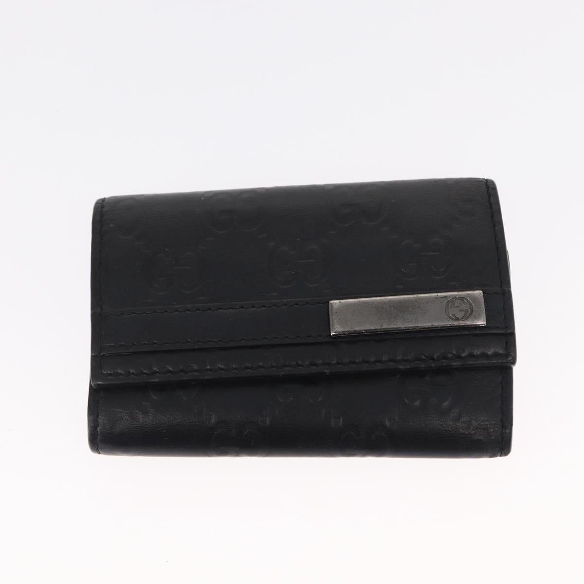 GUCCI GG Canvas Key Case Leather Suede 3 Set Black Pink Auth bs31486