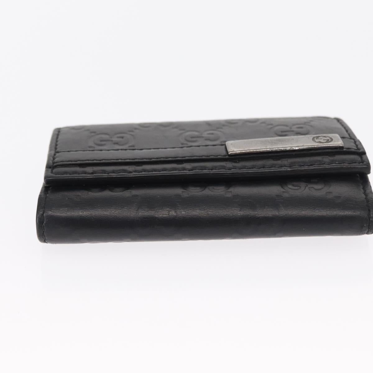 GUCCI GG Canvas Key Case Leather Suede 3 Set Black Pink Auth bs31486