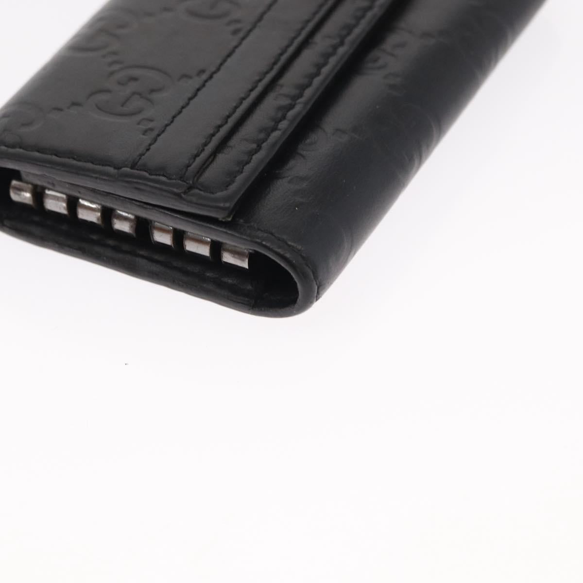 GUCCI GG Canvas Key Case Leather Suede 3 Set Black Pink Auth bs31486