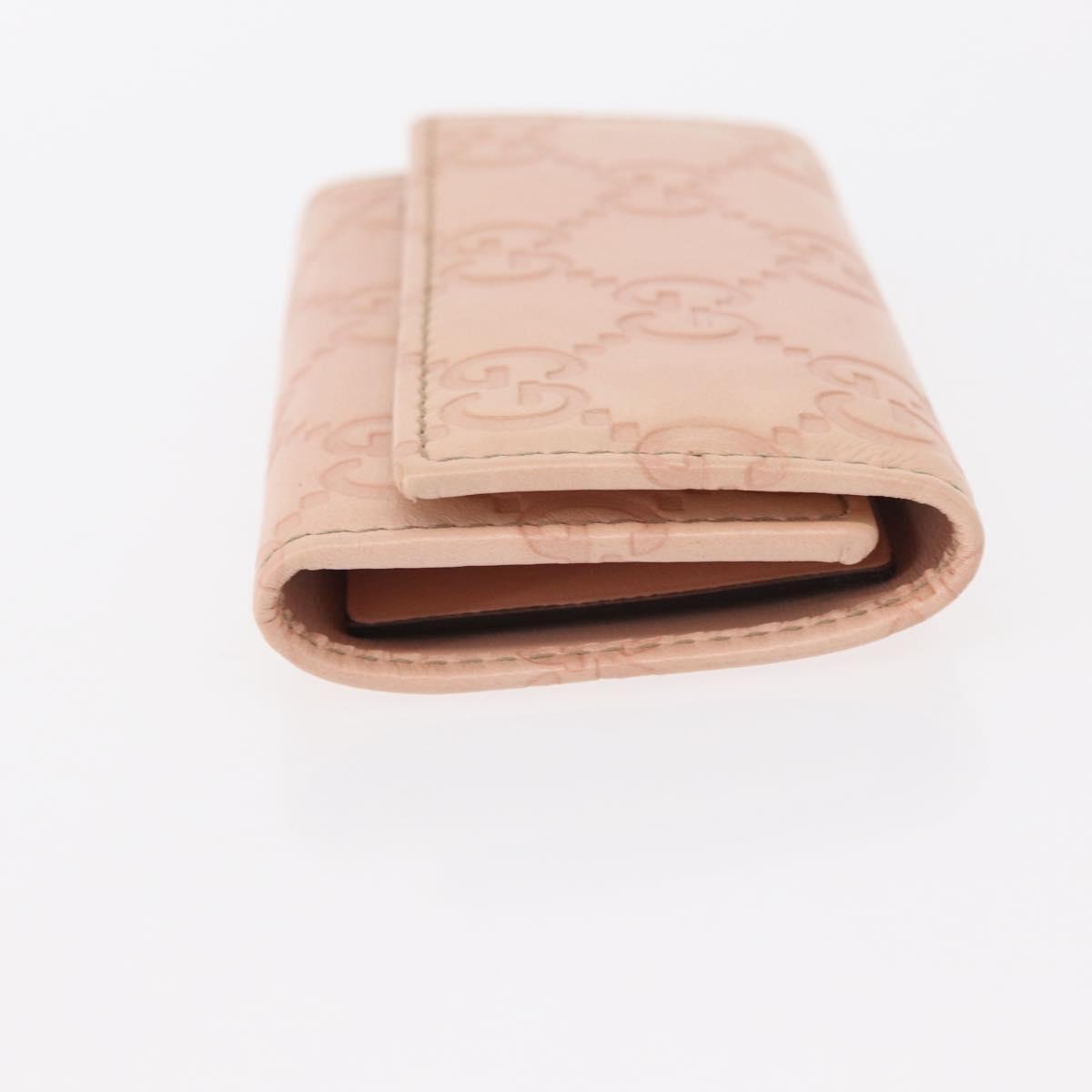 GUCCI GG Canvas Key Case Leather Suede 3 Set Black Pink Auth bs31486