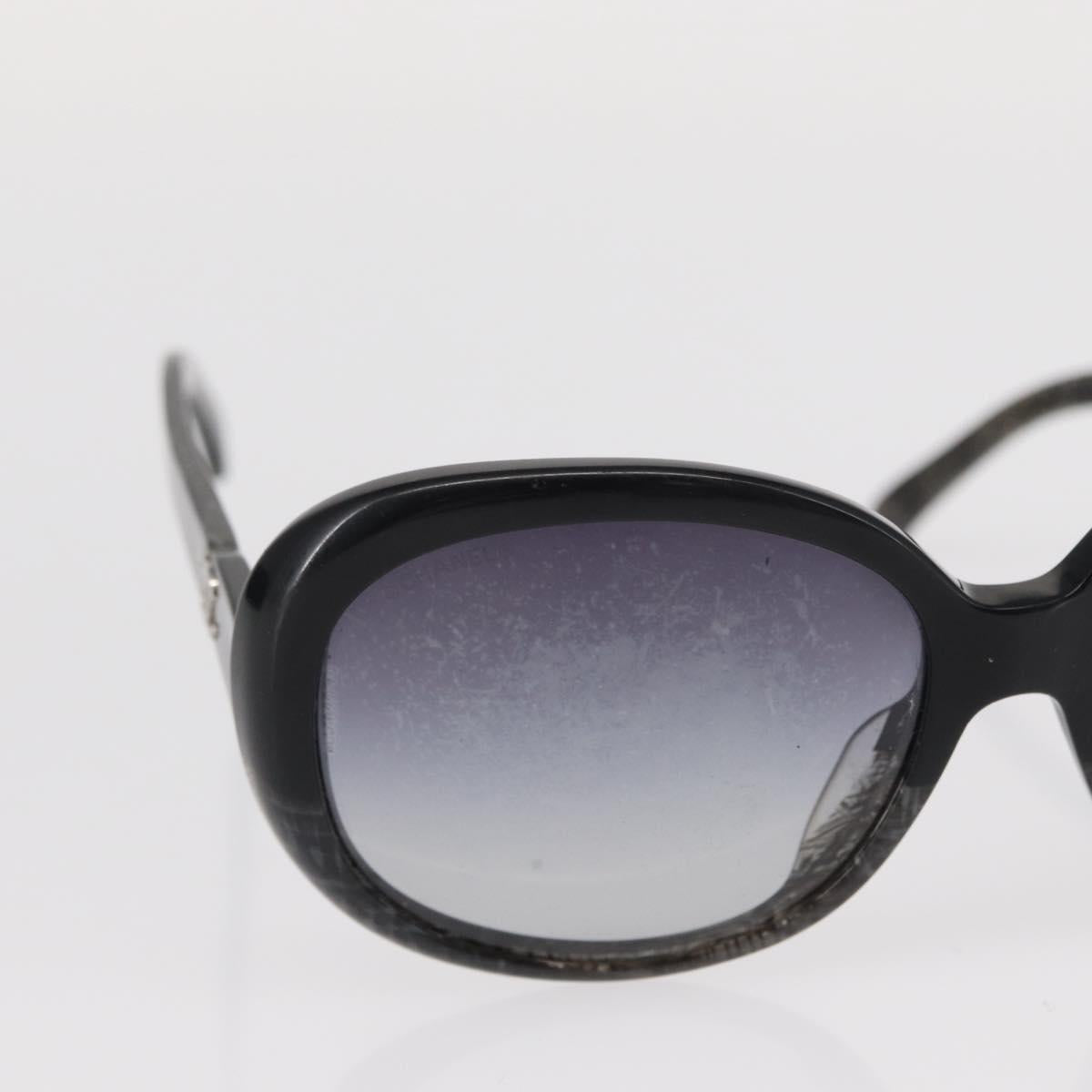 CHANEL Sunglasses plastic 2 Set Brown White CC Auth bs31489