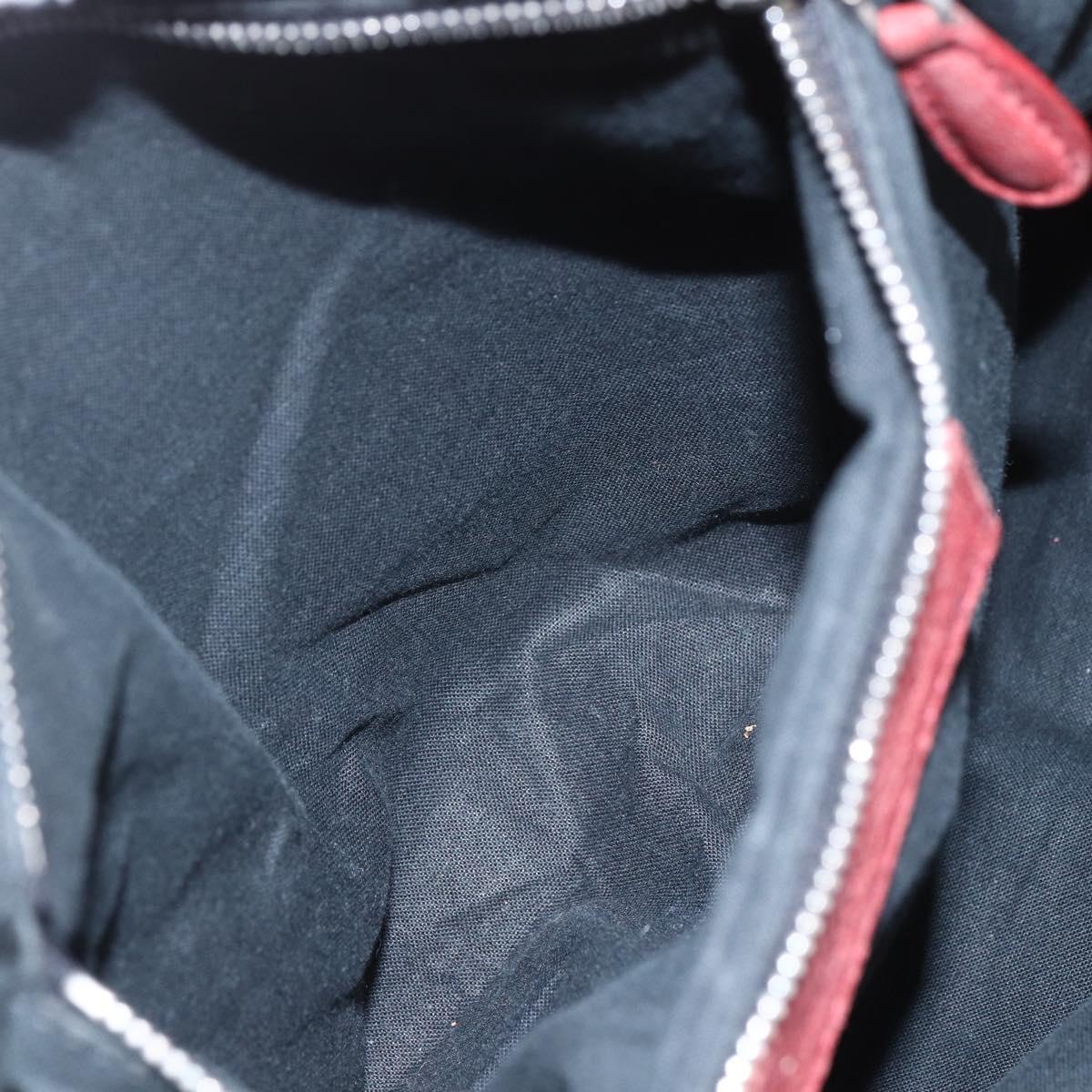 BALENCIAGA Tote Bag Leather Red Silver Auth bs31491