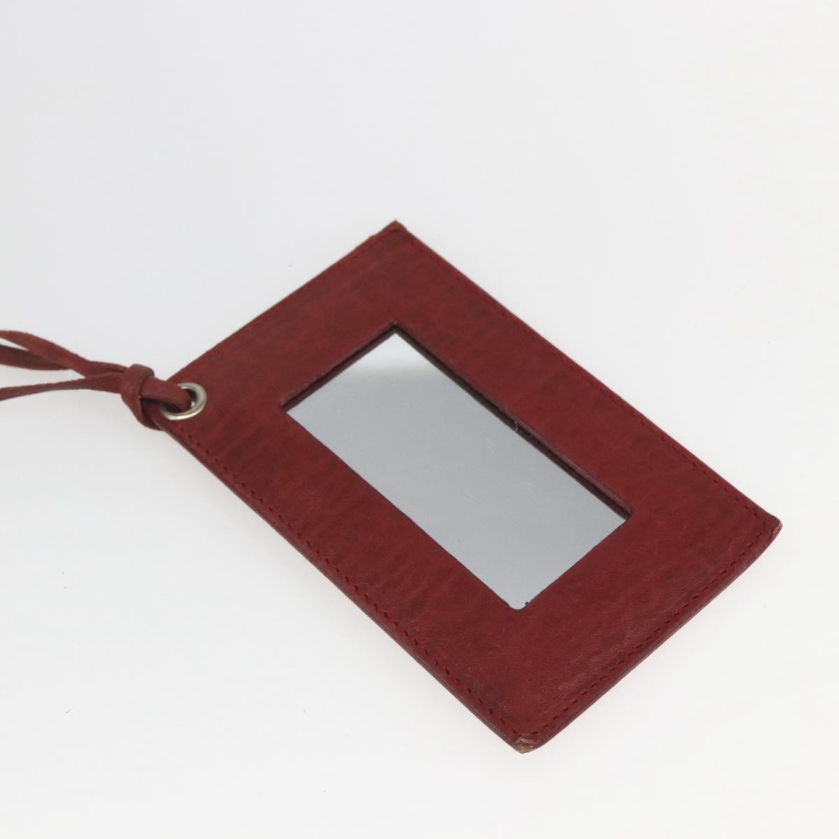 BALENCIAGA Tote Bag Leather Red Silver Auth bs31491