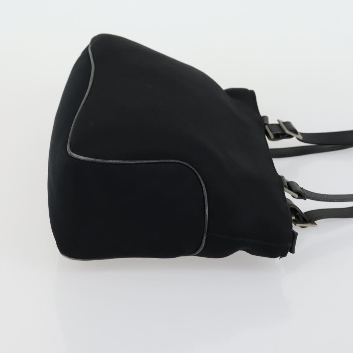 Salvatore Ferragamo Shoulder Bag Leather Canvas 2 Set Black Silver Auth bs31495