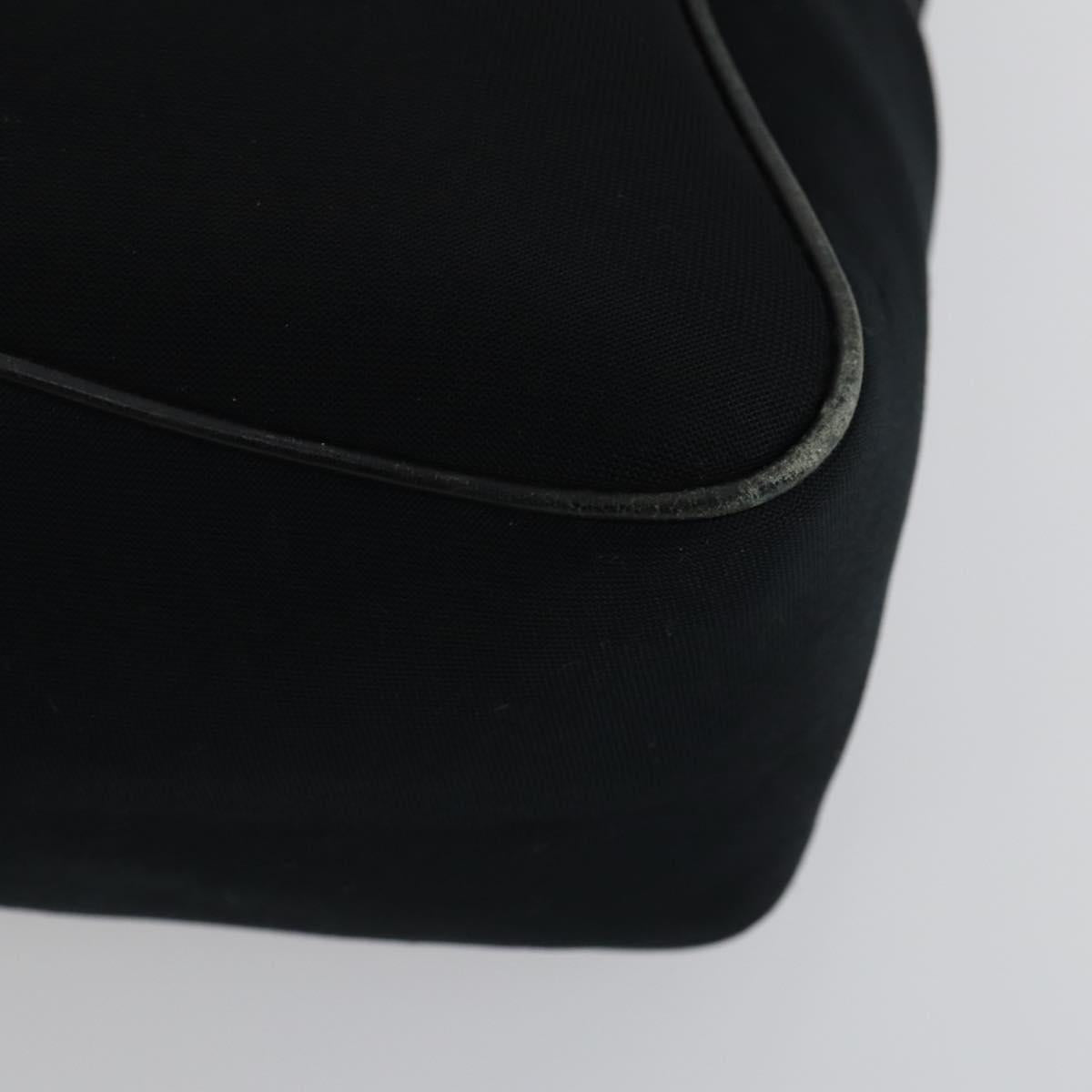 Salvatore Ferragamo Shoulder Bag Leather Canvas 2 Set Black Silver Auth bs31495