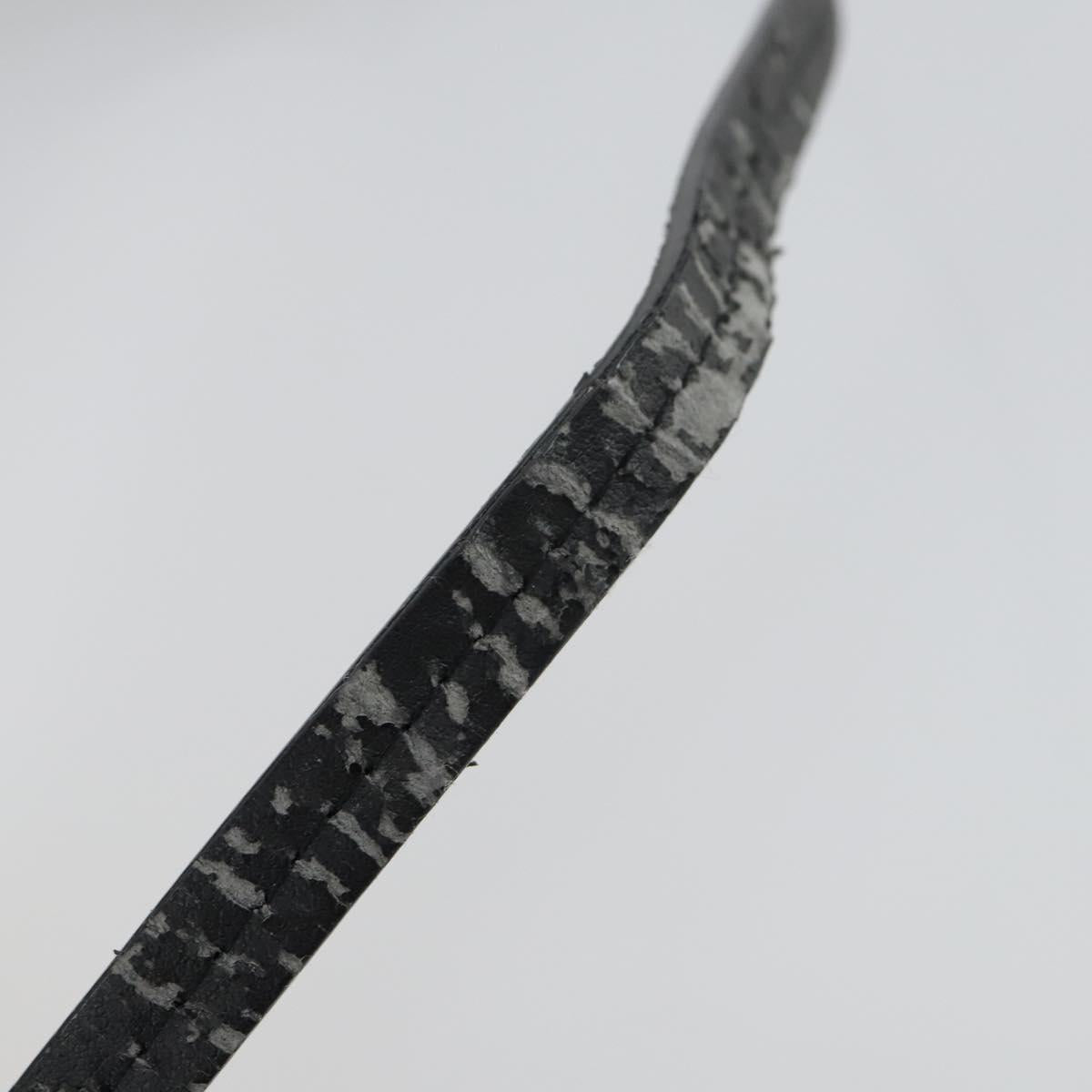 Salvatore Ferragamo Shoulder Bag Leather Canvas 2 Set Black Silver Auth bs31495