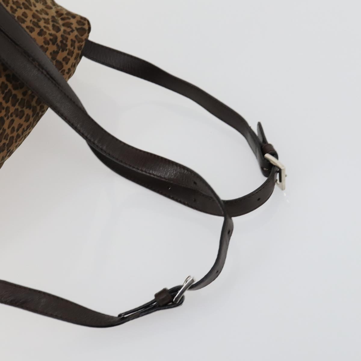 BOTTEGA VENETA Shoulder Bag Nylon 3 Set Blue Brown Auth bs31499