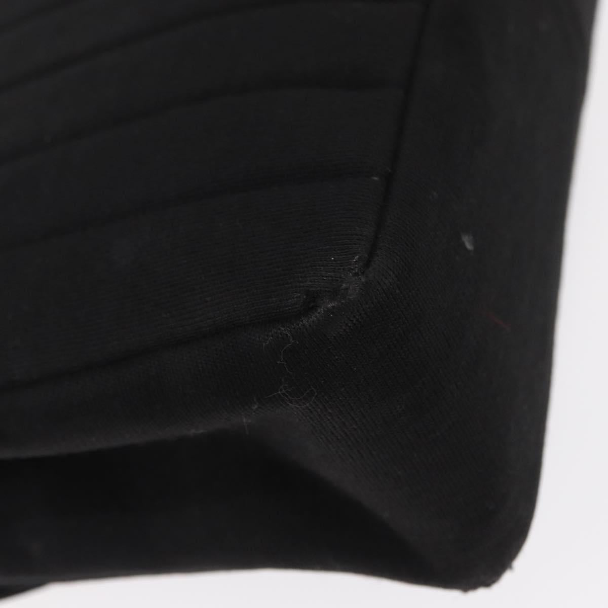 CHANEL Mademoiselle Shoulder Bag Cotton Black Gold CC Auth bs31506