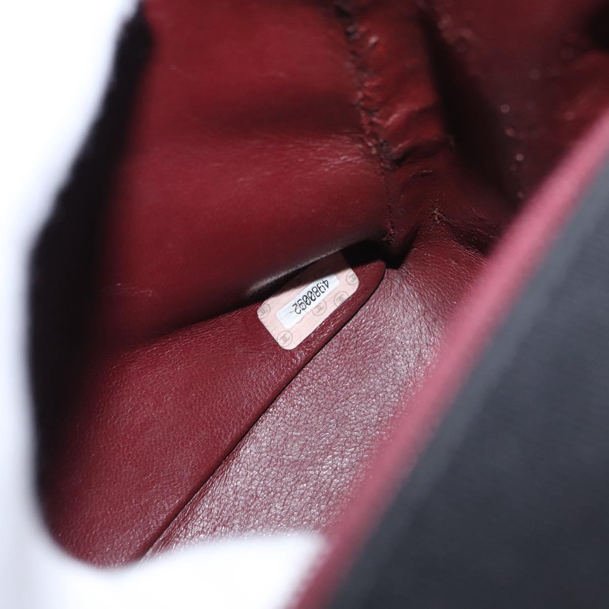 CHANEL Mademoiselle Shoulder Bag Cotton Black Gold CC Auth bs31506