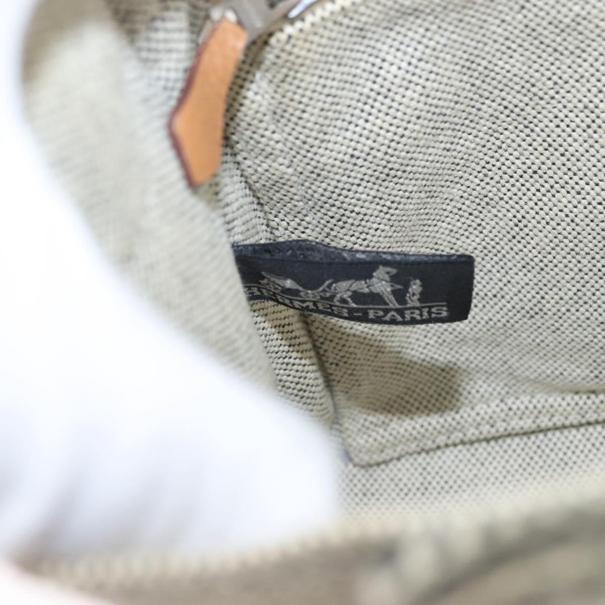 HERMES New Fourre Tout PM Tote Bag Canvas Gray Silver Auth bs31508