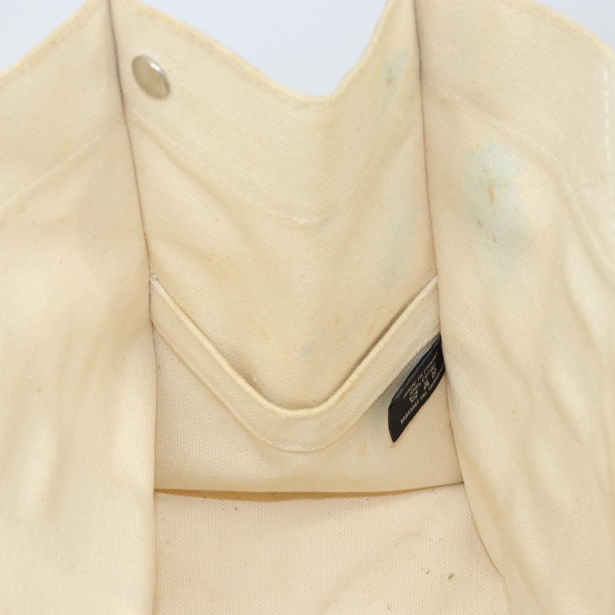 HERMES Bora Bora MM Hand Bag Canvas Yellow Silver Auth bs31509