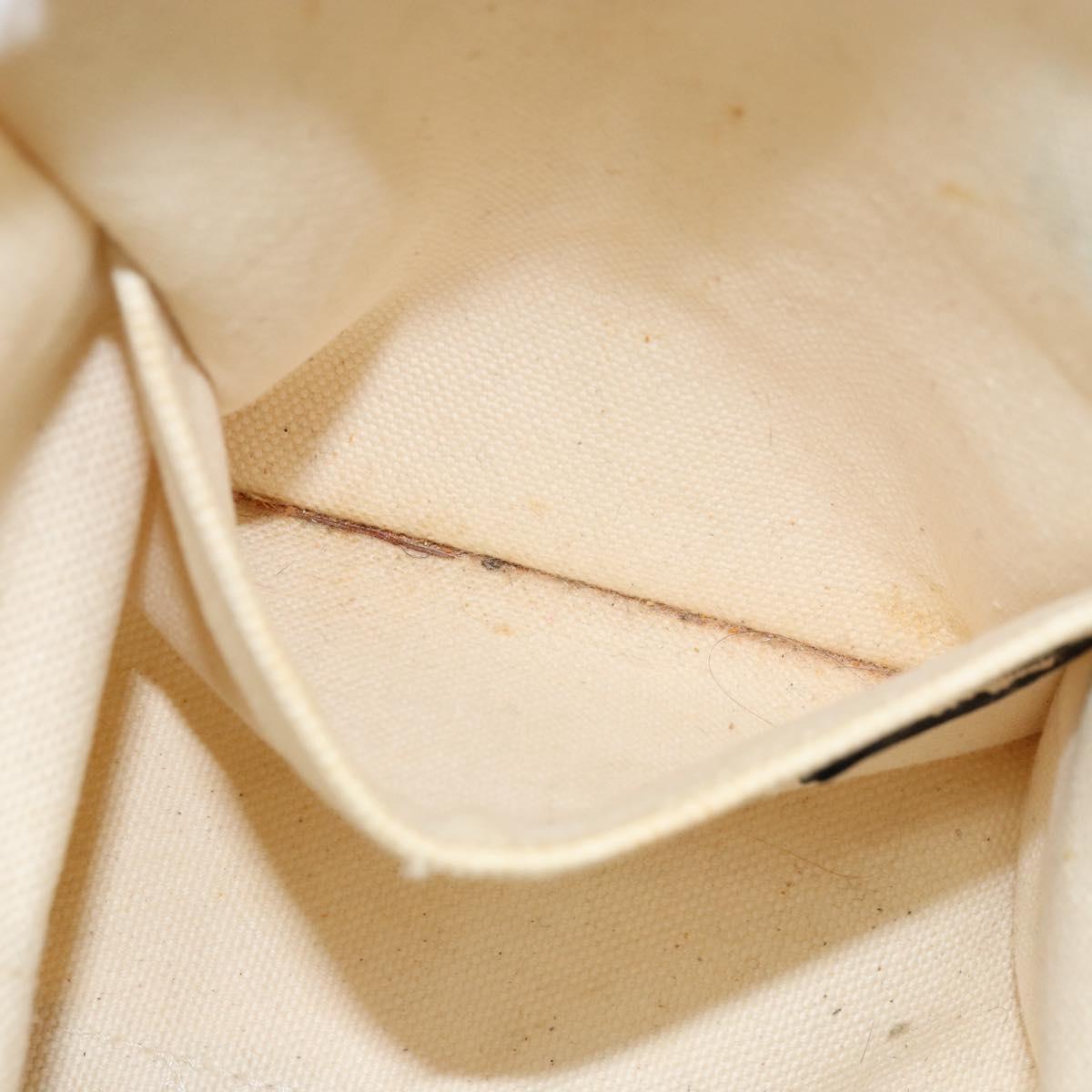 HERMES Bora Bora MM Hand Bag Canvas Yellow Silver Auth bs31509