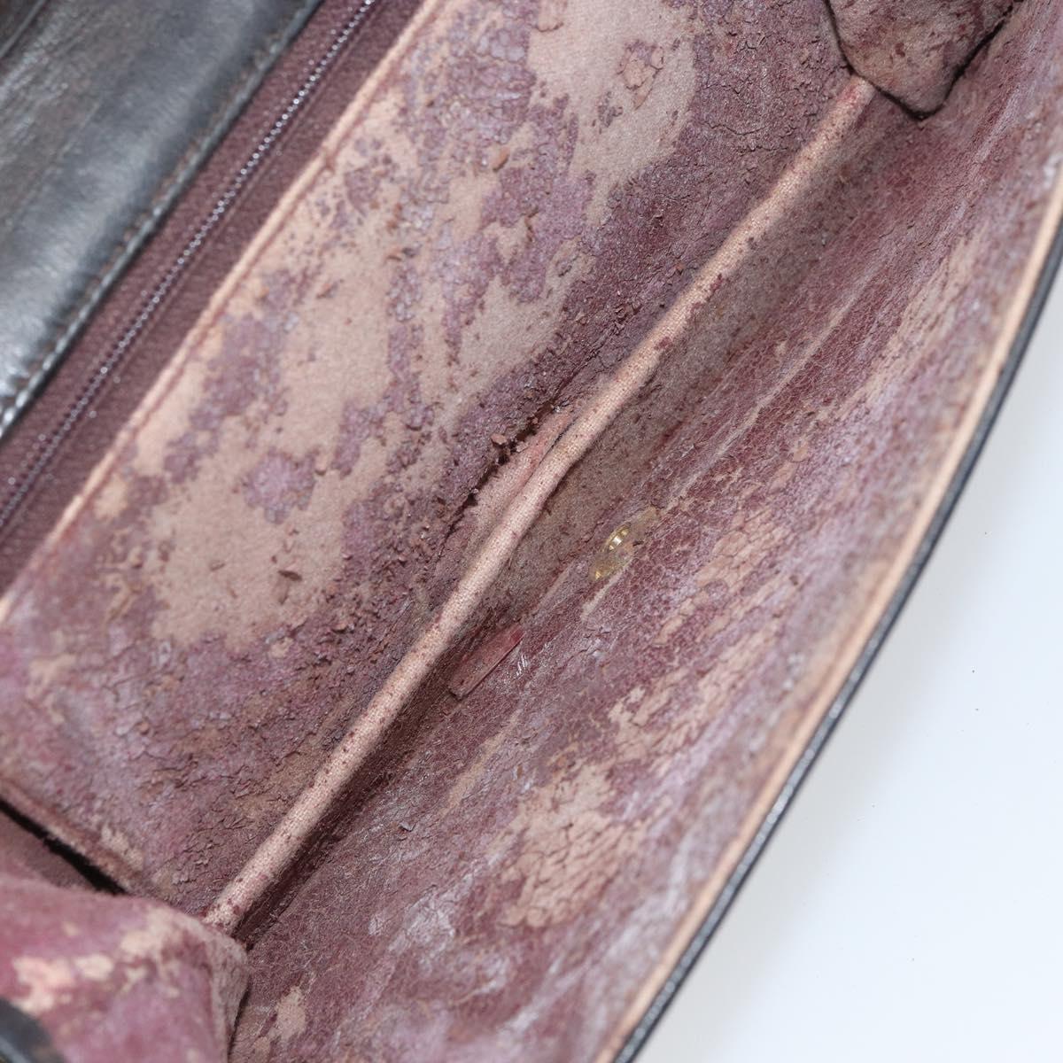 CHANEL Matelasse Chain Shoulder Bag Lamb Skin Black Gold CC Auth bs31513