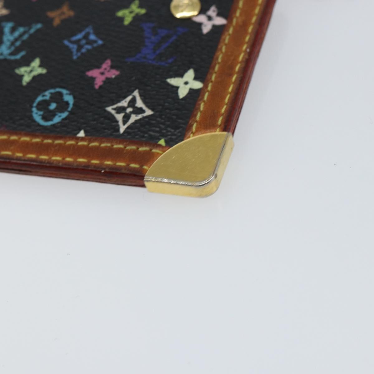 LOUIS VUITTON Multicolor Pochette Cles Coin Purse Black M13664 LV Auth bs31521