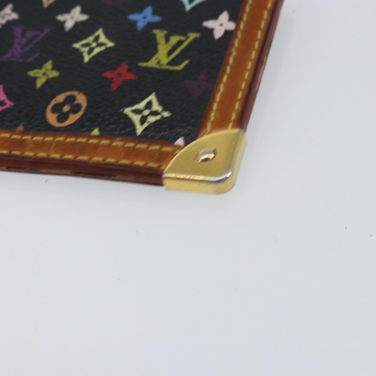 LOUIS VUITTON Multicolor Pochette Cles Coin Purse Black M13664 LV Auth bs31521