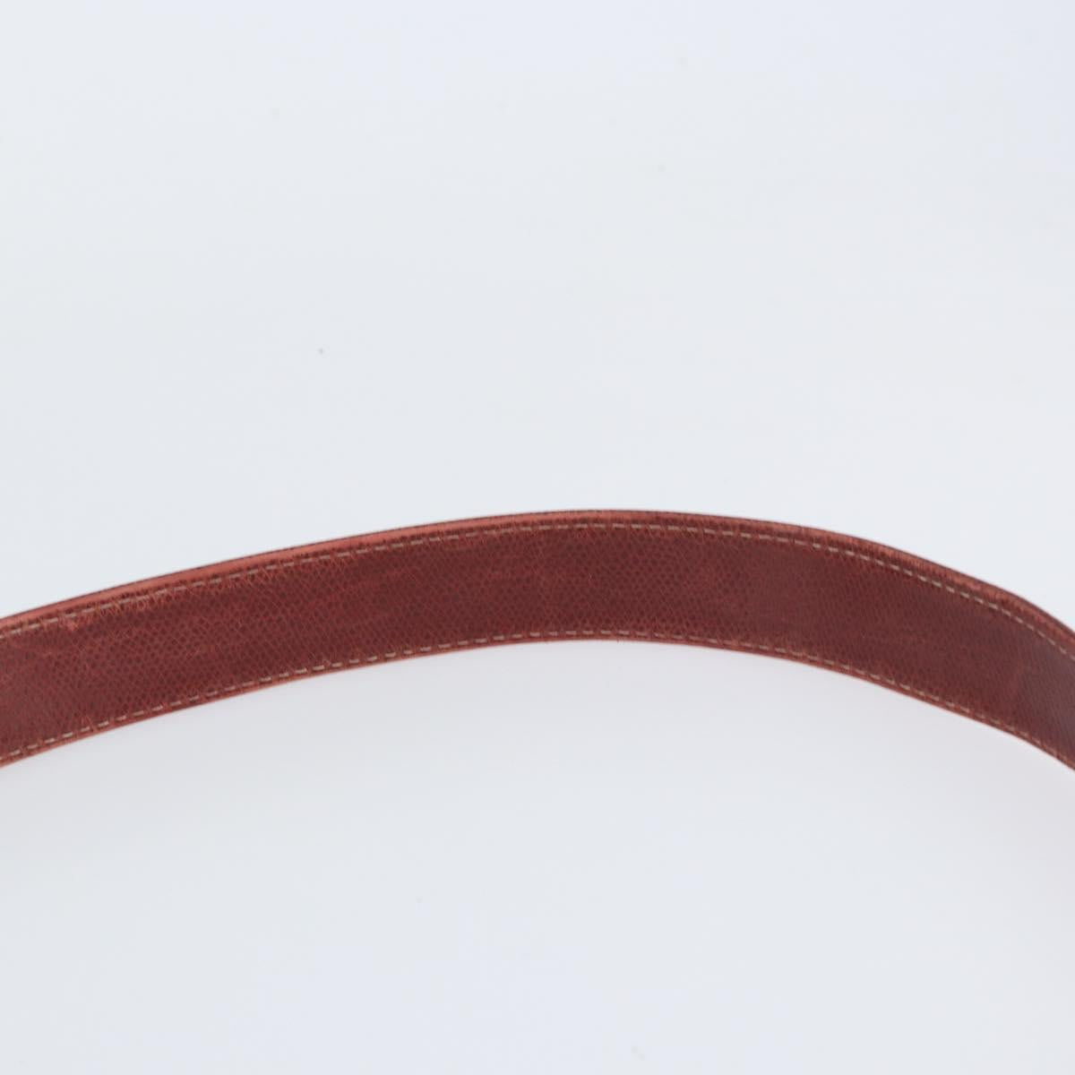 LOEWE Shoulder Bag Leather Bordeaux Gold Auth bs31536