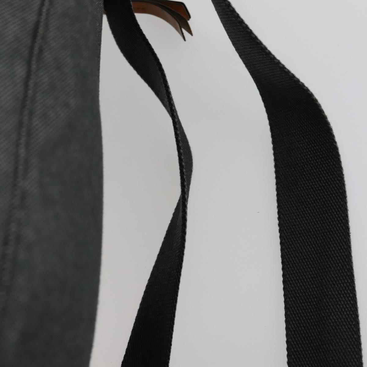 LOEWE Eye Nature Convertible Backpack Canvas Leather Gray Silver Auth bs31537