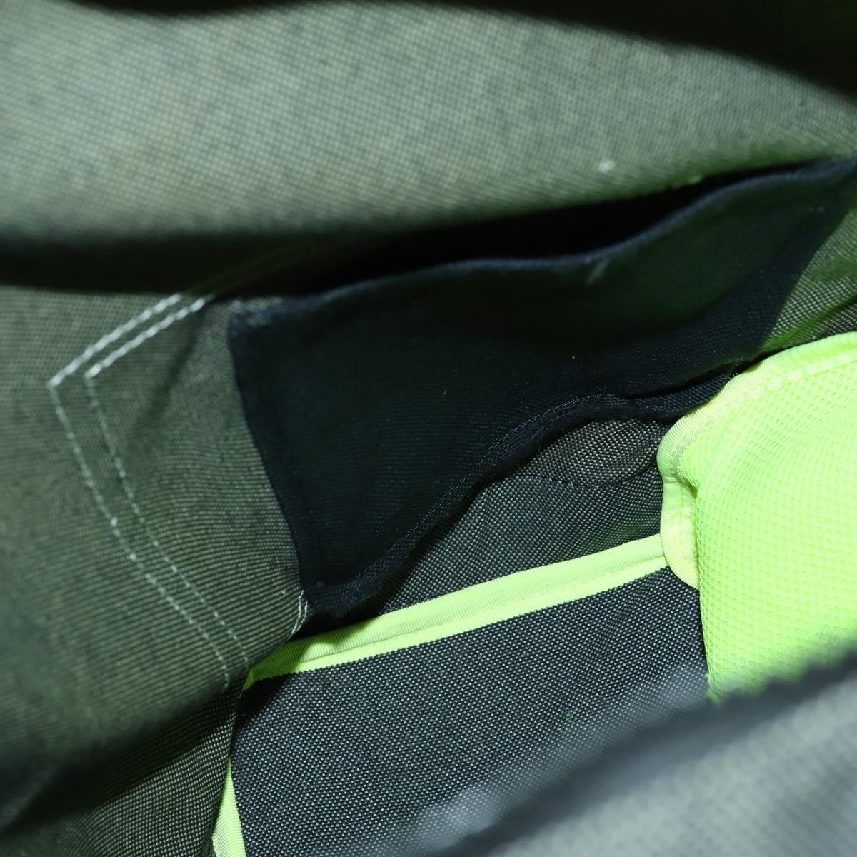 LOEWE Eye Nature Convertible Backpack Canvas Leather Gray Silver Auth bs31537